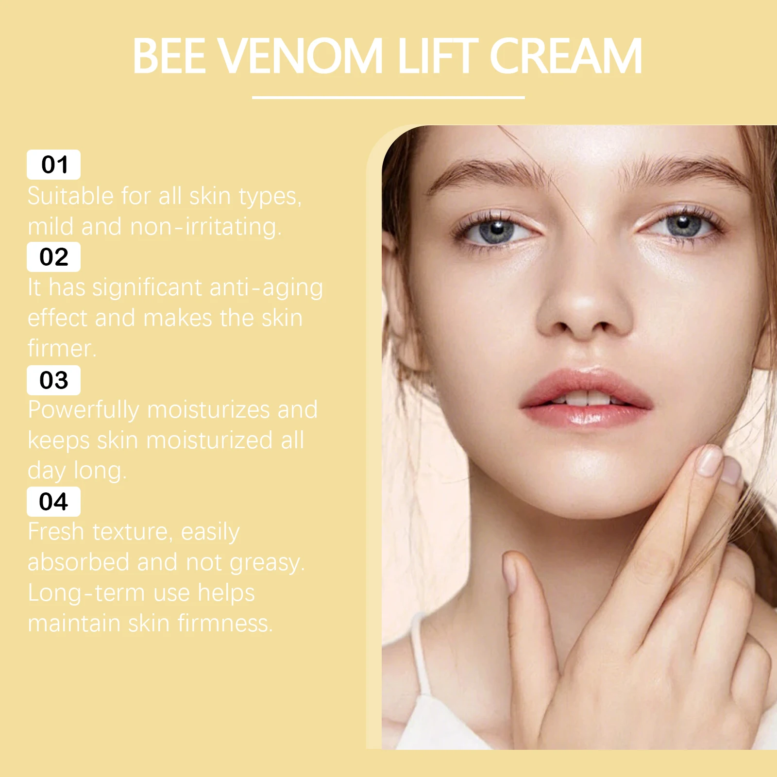 Bee Venom Cream Face Remove Wrinkles Lifting Firming Improve Skin Sagging Tightening Nourishing Repair Anti-Aging Moisturizing