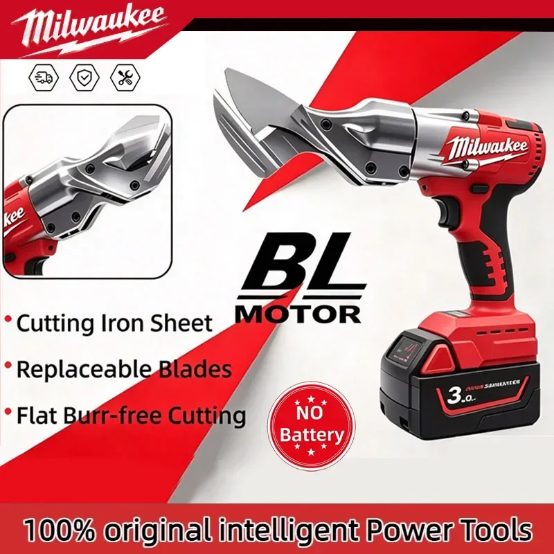 Milwaukee 400W Cordless Metal Shear Brushless Electric Iron Scissor 2 Variable Speed with LED Light for 18v Battery Power Tool