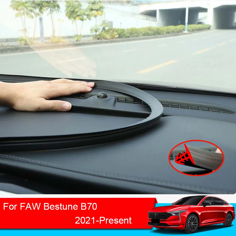 

Auto Dashboard Sealing Strip For FAW Bestune B70 B70S 2021-2025 Noise Sound Insulation Rubber Strips Universal Car Accessories