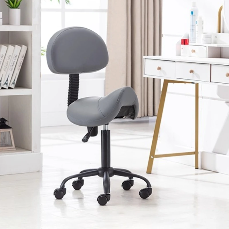‌Saddle Stool, Ergonomic Pet Grooming Bench, Hair Salon Hydraulic Chair, Silent Brake Cashier Seat