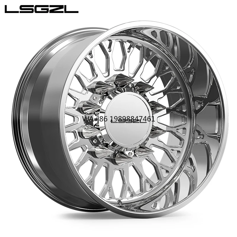 

Custom Forged 20 22 24 26 28 Inch Deep Dish Truck Chrome Polish 8x6.5 Dually Wheels 8x65 8x170 8x165.1 6x139.7 for cybertruck