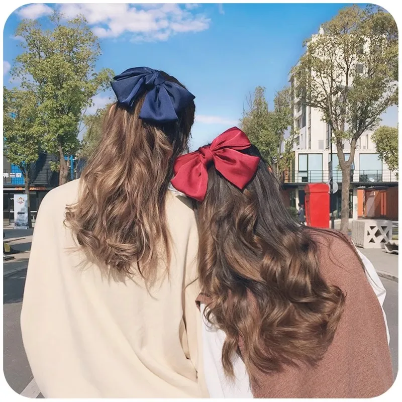 2024 Trendy Big Bows Headband Fabric Elastic Hair Bands for Women Girls Sweet Hairpins Accessories Christmas and New Year Gifts