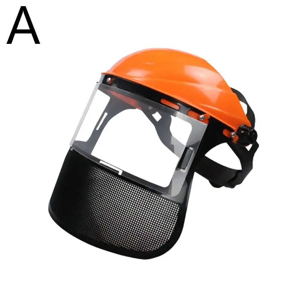 Lawn Mower Protective Mask Garden Trim Safety Helmet Integrated Straw Impact Mask Hat Prevent Safe Removal Mesh To Splash O S8Y2