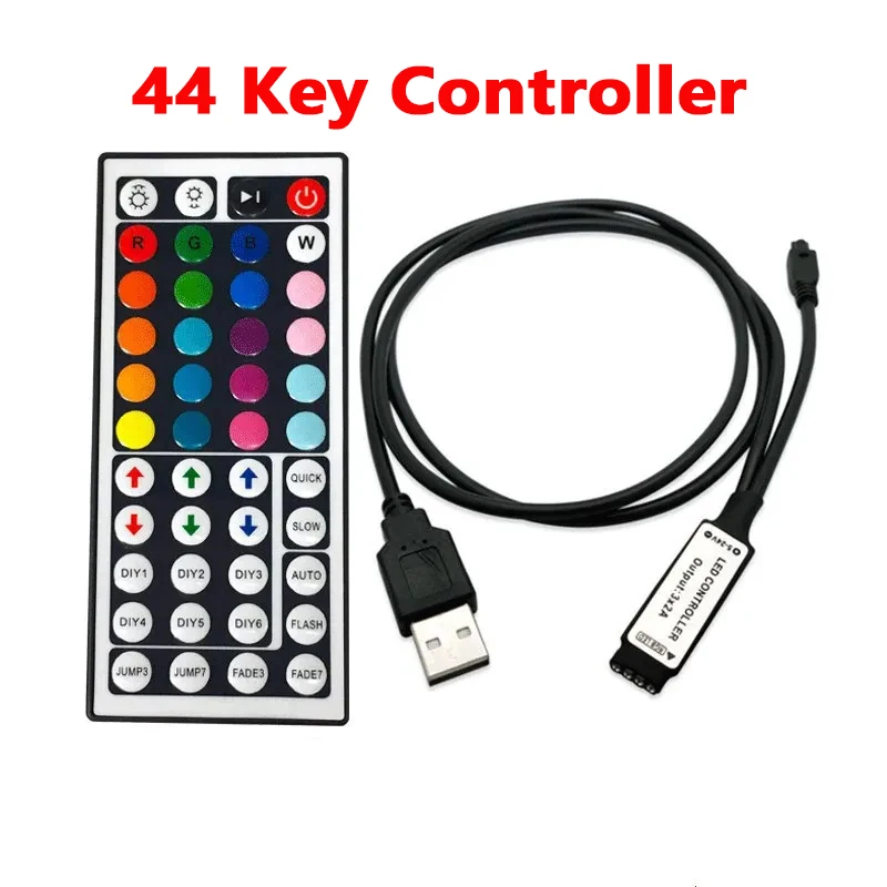 USB 5V DC LED Strip Light RGB Single Color LED Controller IR Bluetooth Remoter RF Wireless Remoter Control For LED Strip light