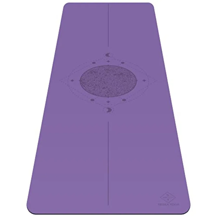 

Удлиненный широкий нескользящий коврик для йоги для домашних тренировок и горячей йоги - поверхность из натурального каучука с максимальным сцеплением для использования на мокрой или сухой поверхности