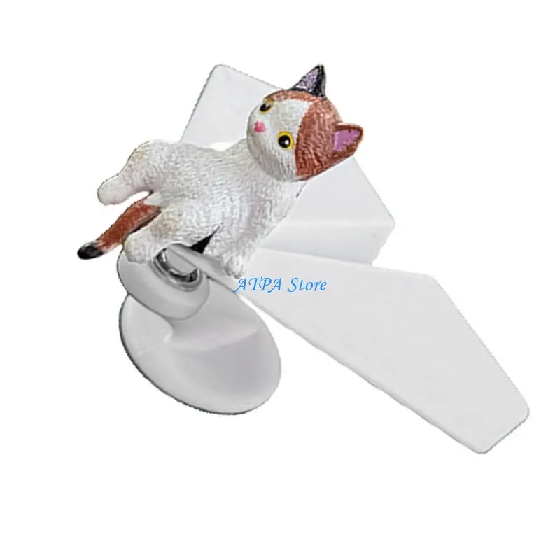

U13C Swinging Plane Auto Decoration Cats Doll Resin Craft for Dashboard Office