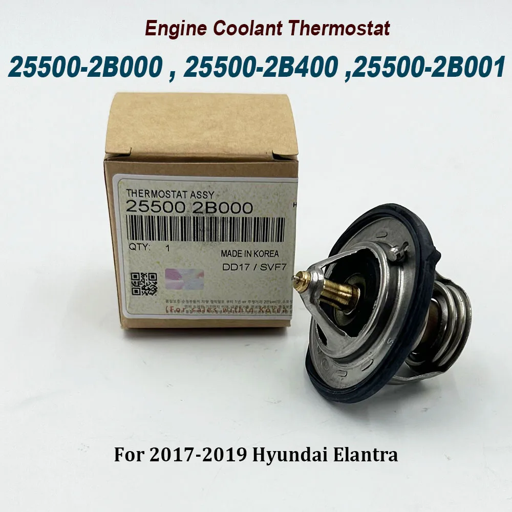 For 2018-2020 Hyundai Kona Kia Cerato Forte 25500-2B000 Engine Coolant Thermostat 255002B000 255002B400 255002B001 25500-2B400