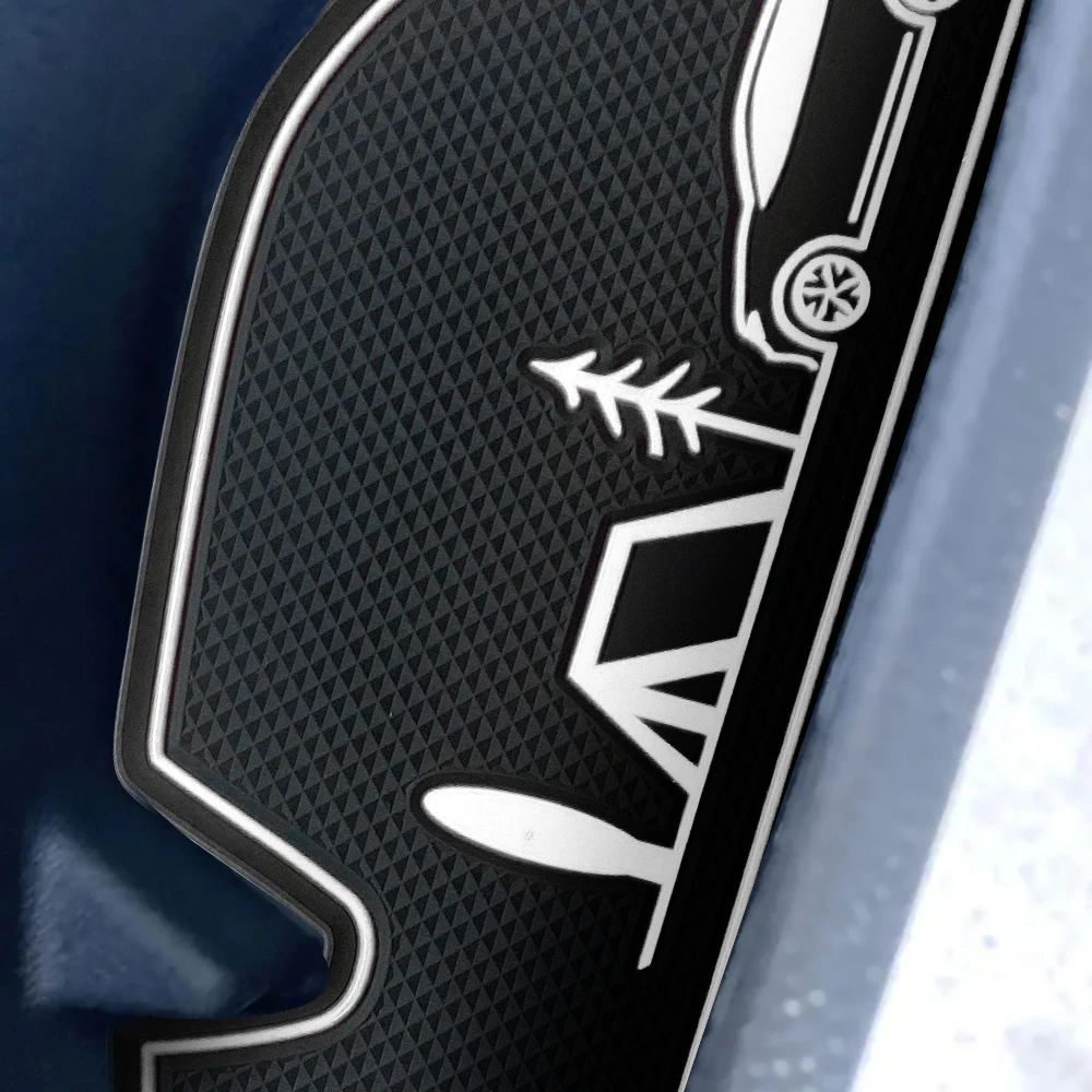 14 قطعة عدم الانزلاق كأس السيارة كوستر فتحة الوسادة لشركة فولكس فاجن Volkswagen ID.4 ID4 2021-2024 اكسسوارات المضادة للانزلاق حصيرة جيب حصيرة حامل الكأس الوسادة #4