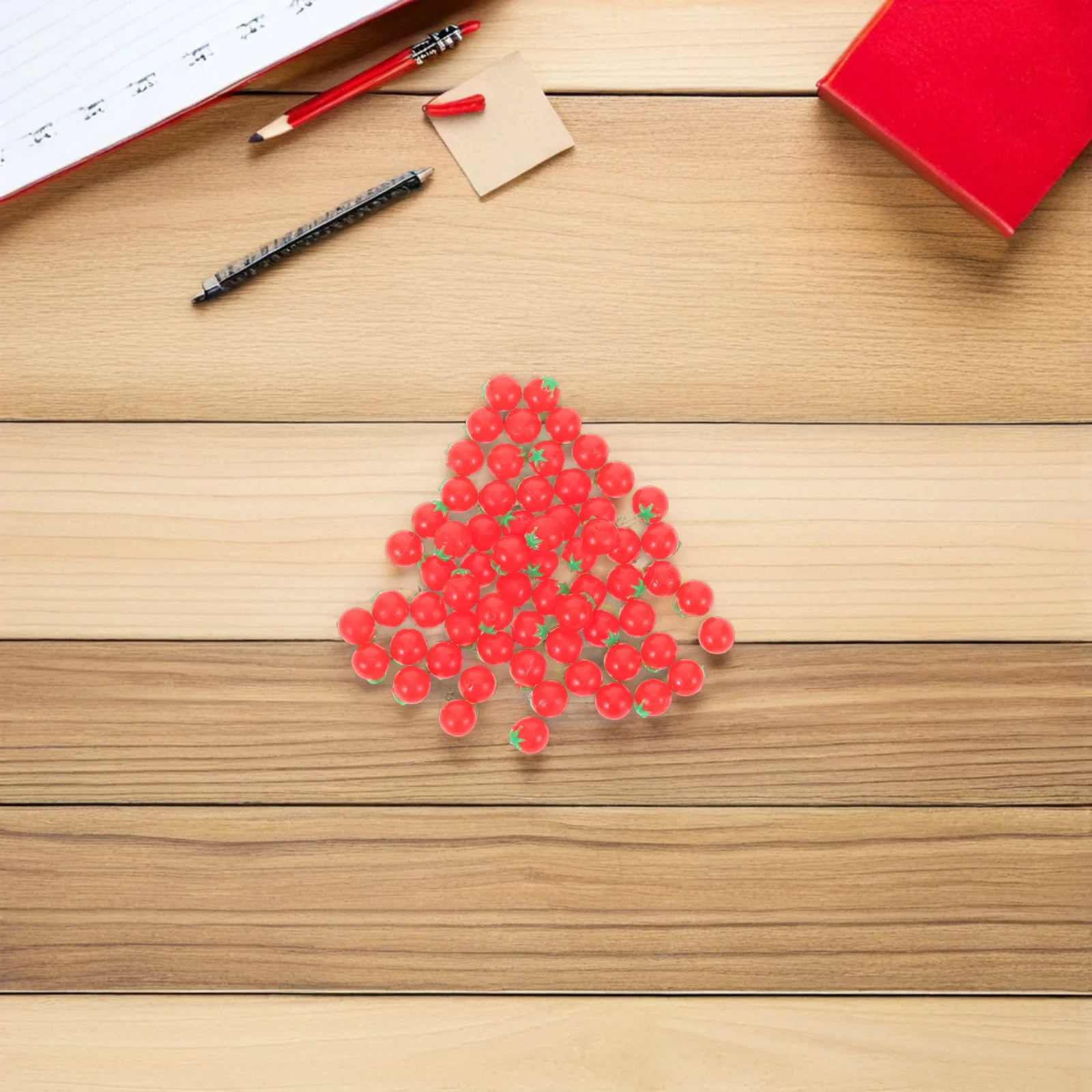100 pièces minuscules tomates cerises réalistes Mini Simulation Fruits artificiels pour Montessori éducatif semblant jouer Mini nourriture