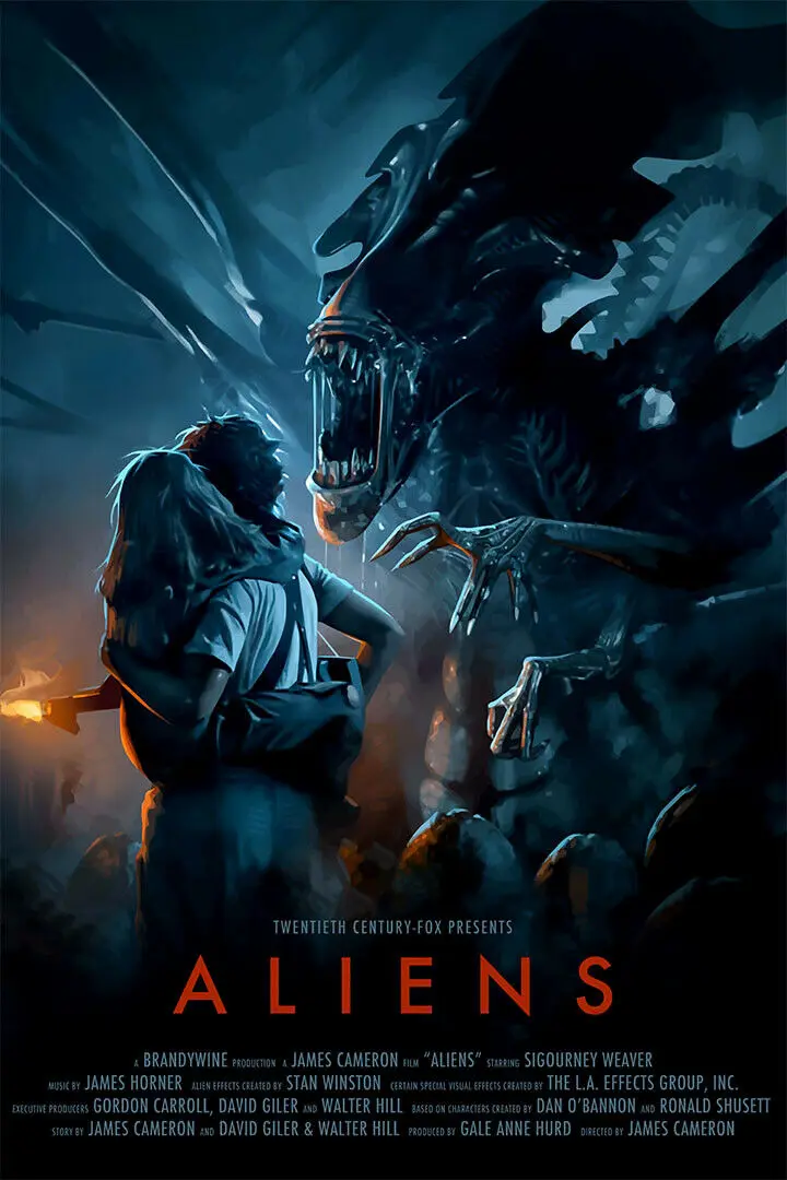 Classic Alien Movie Art Picture Print Silk Poster Home Wall Decor