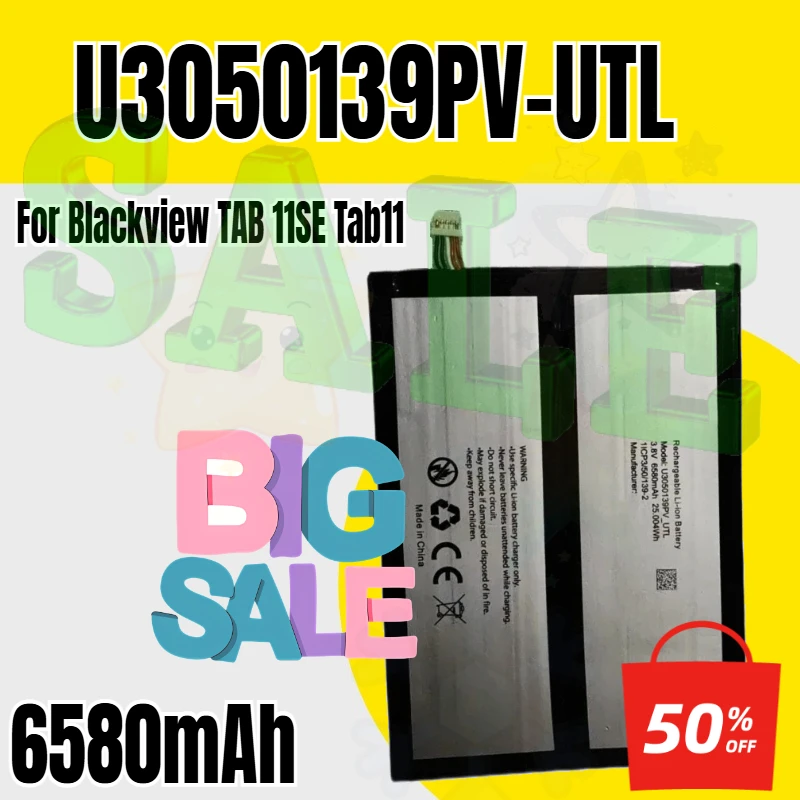 

U3050139PV-UTL Battery 6580mAh for Blackview TAB 11SE Tab11 Tablet Battery