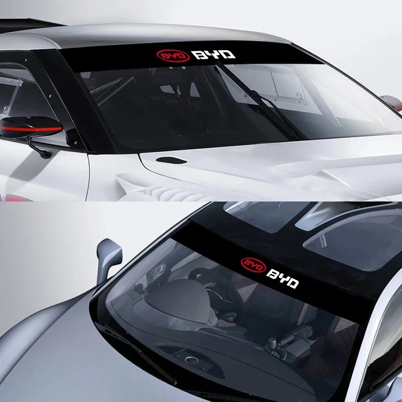 

1Pcs Waterproof Car Sun Strip Sticker for BYD Seal Dolphin Yuan Plus Seal U Frigate 07 Tang EV Front Rear Windshield Decor Decal