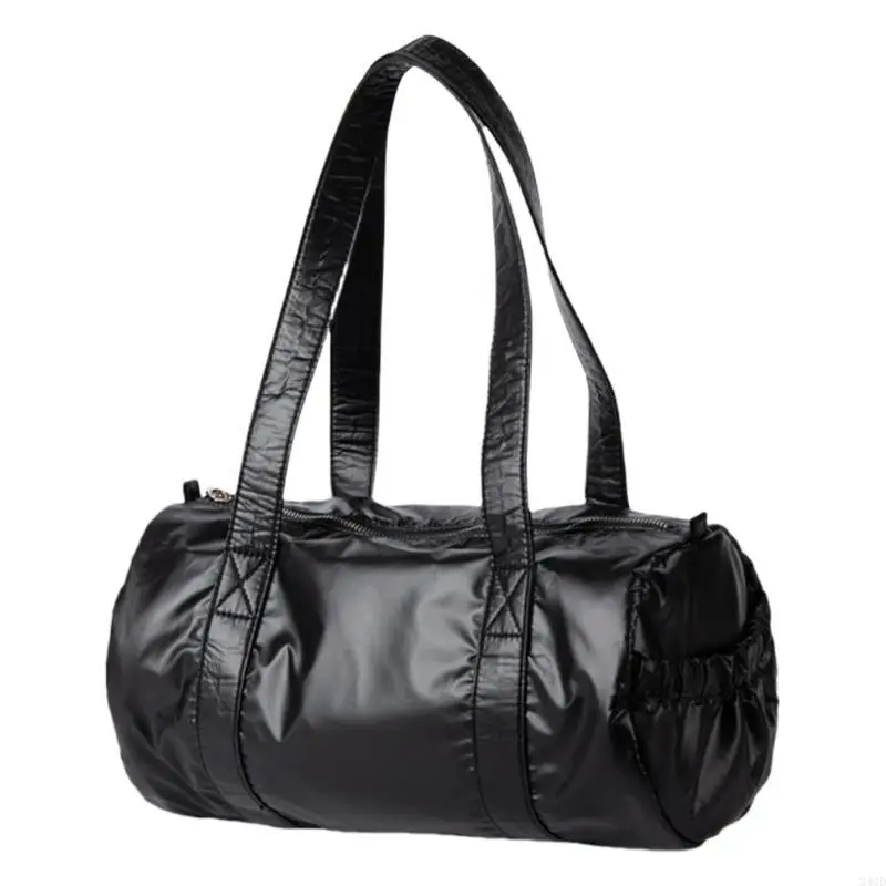 

340D Fashionable Nylon Cylinder Shoulder Bag Lightweight Underarm Handbag for Women