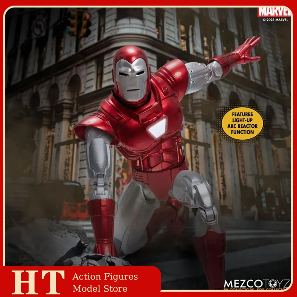 Original Mezco 1/12 Scale Silver Centurion Classic Movie Characters Iron Man Male Warrior Full Set 6Inch Action Figure In Stock