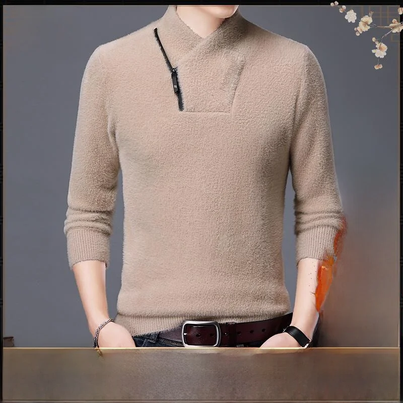 

Новый мужской утепленный свитер Pierre Cardin с высоким воротником, модный городской деловой повседневный стиль