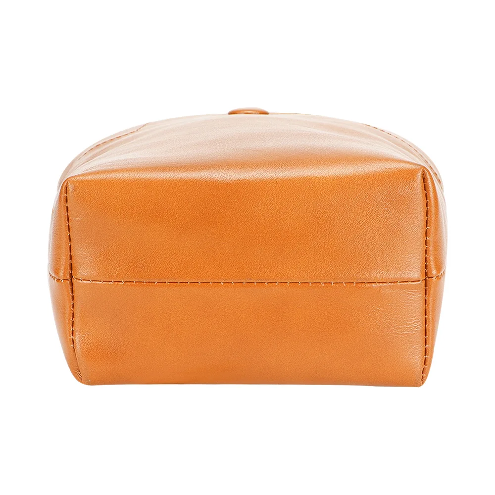 2024 New fashion simple Genuine leather bucket shoulder bag Large capacity hand cute machine bag