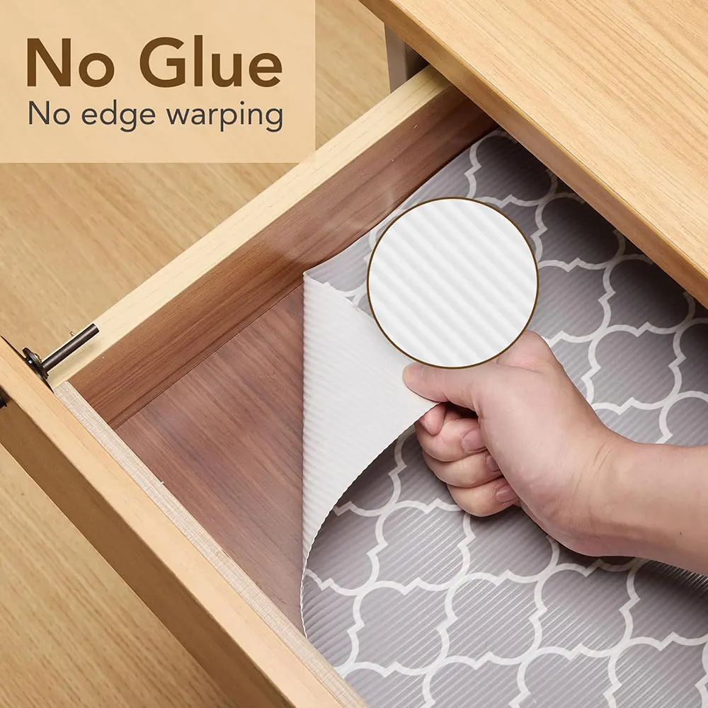 EVA Drawer Liners Kitchen Shelf Liner Drawer Mat Anti-slip Tableware Mat Cabinet Liner for Kitchen Shelves Drawers Table Tops