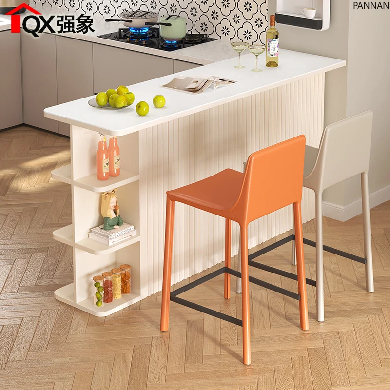 

Cream Wind Slate Bar Table Household Modern Simple Living Room Dining Bar Partition Cabinet