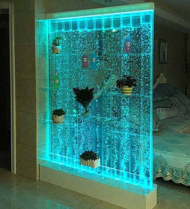 seat screen screen partition water curtain wall living room hotel entrance fish tank flowing aquatic wealth bubble wall