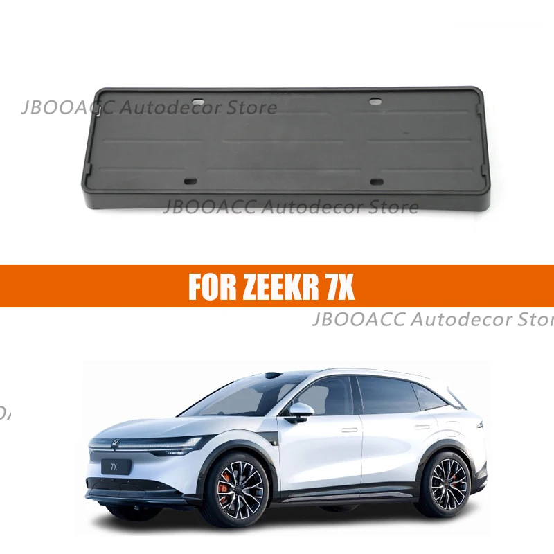 

For ZEEKR 7X 2024 2025 Car License Plate Frame Plastic Cover Exterior Decoration Car Plate Holder Accessories Decorative Bracket