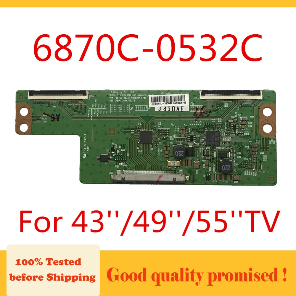 Placa lógica Tcon 6870C 6870C-0532C Placa de TV Placa Tv Tarjeta T-con Original 6870C 0532C para TV de 43 / 49 / 55 pulgadas