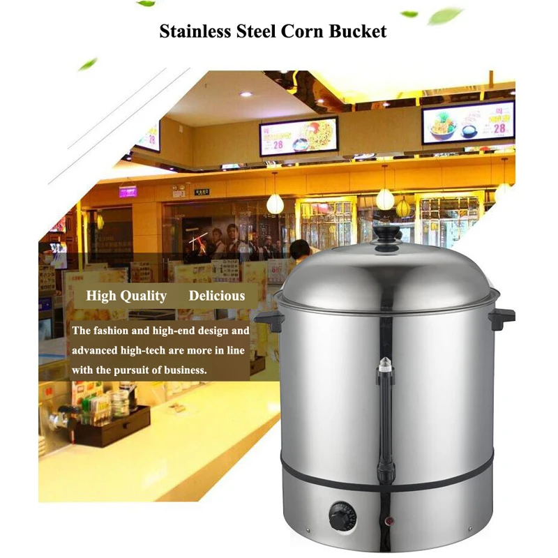 Temperature Control Sweet Corn Food Steamer Machine Stainless Steel Heating Fast Electric Corn Steamer Pot Corn Steamer Machine