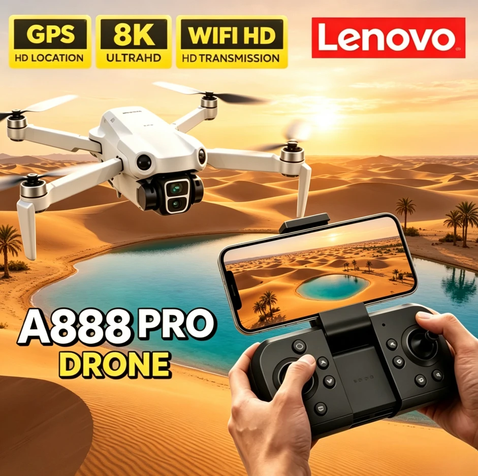 Drone Smart Rc Foldable - Lenovo A888 Foldable Quadcopter 8K HD