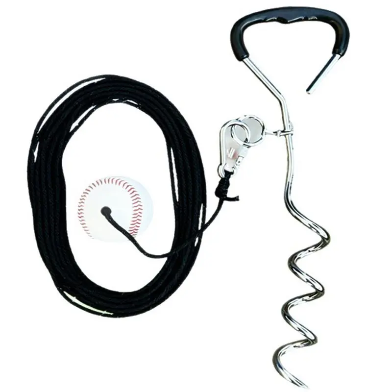 【SPECIAL】No-Pick-Up Baseball And Softball Batting Trainer Portable Design With Rope, Rebound And Resistance Strap For All Ages