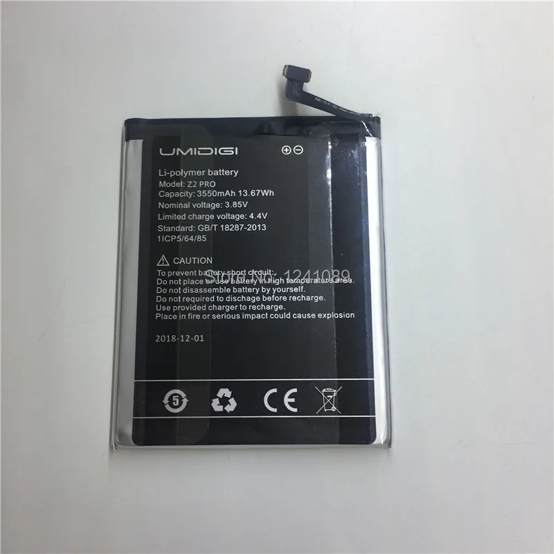 

Mobile phone battery for UMIDIGI Z2 Pro battery 3550mAh 6.2inch P60 Long standby time for UMIDIGI Z2 Pro Mobile Accessories