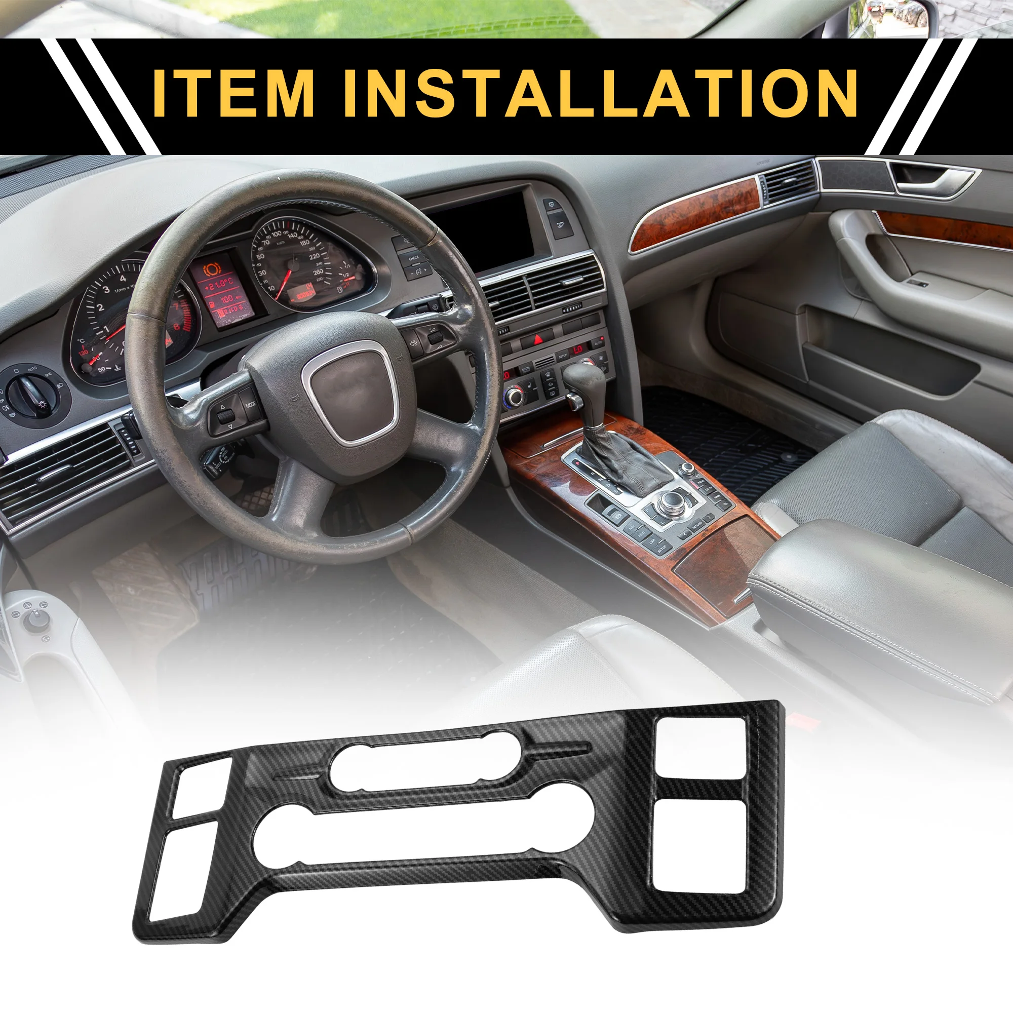 

UXCELL A/C Air Conditioning Panel Cover Trim for Ford F-150 21-24 black 1 Set