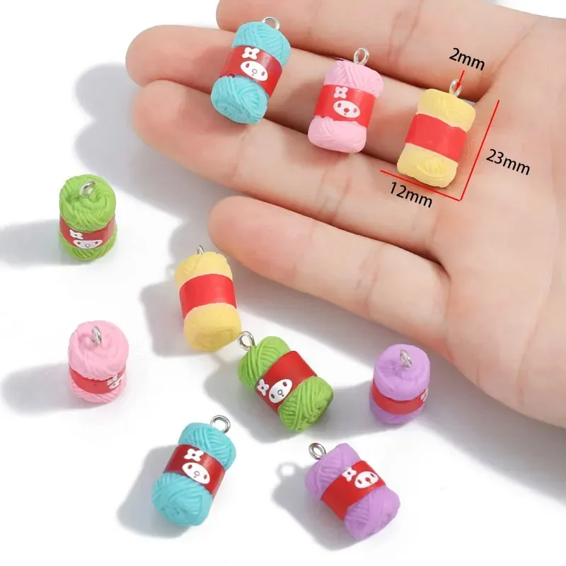 10Pcs 23*12mm Miniature Sewing Plush Resin Pendants DIY Handmade Artwork Crafting Fashion Jewelry Accessories Pendants