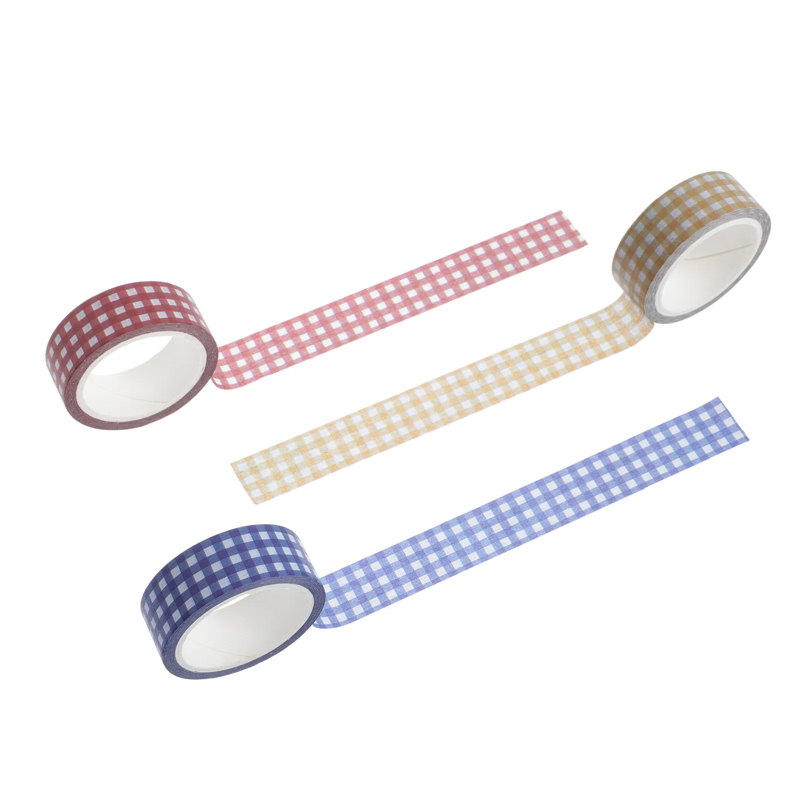 12 Rolls Vintage Style Grid Paper Tapes DIY Friendly Adhesive Tape for Notebook Journal Envelope Candy Bag Gift Box