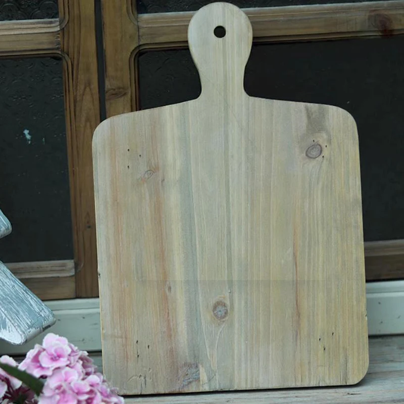 

Primitive Original Handmade Wood Cutting Chopping Board Tray Tabletop Show Stand