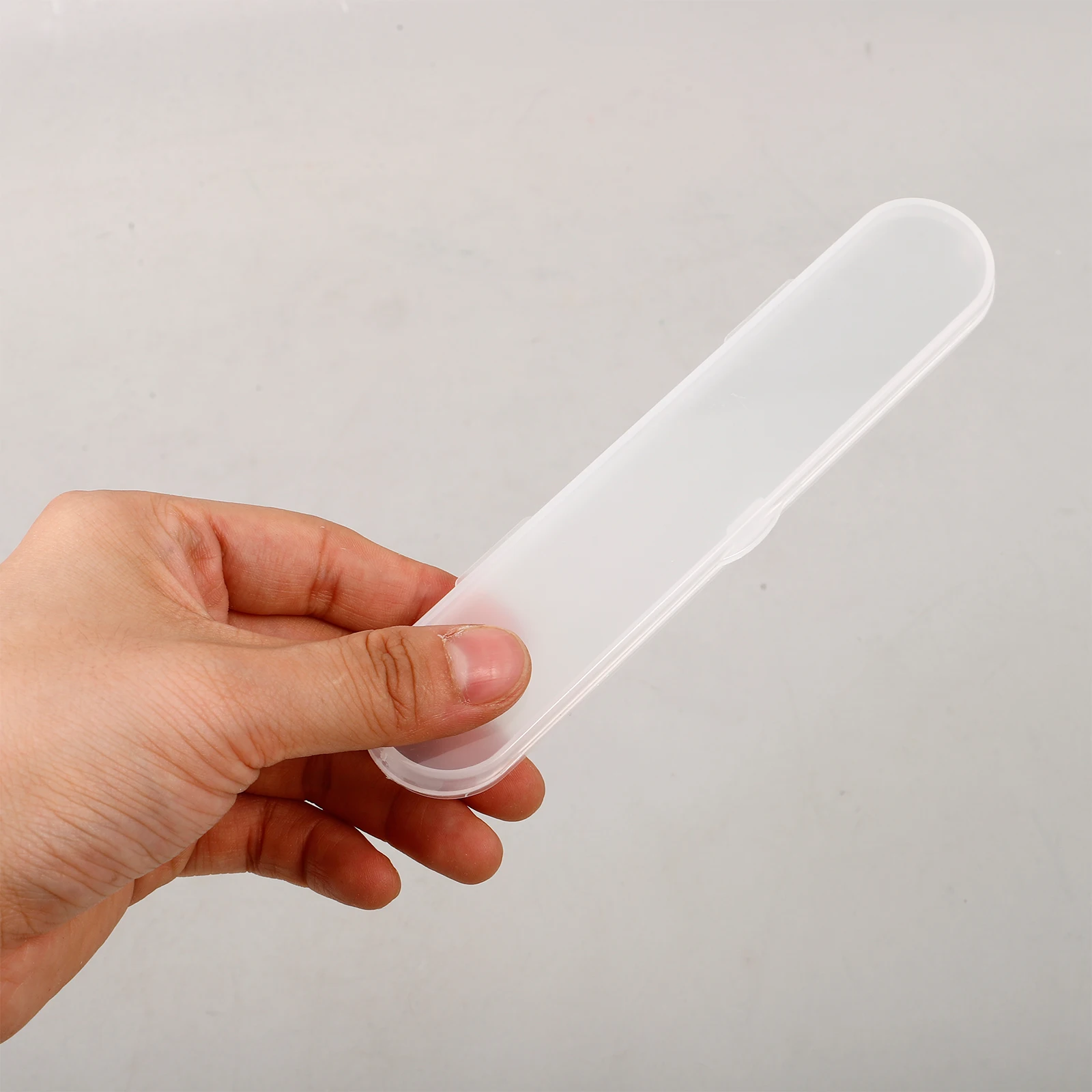 

8pcs Portable Transparent Storage Box Clear Organizer For Ear Picks Travel Cutlery Case Pencil Container Thermometer