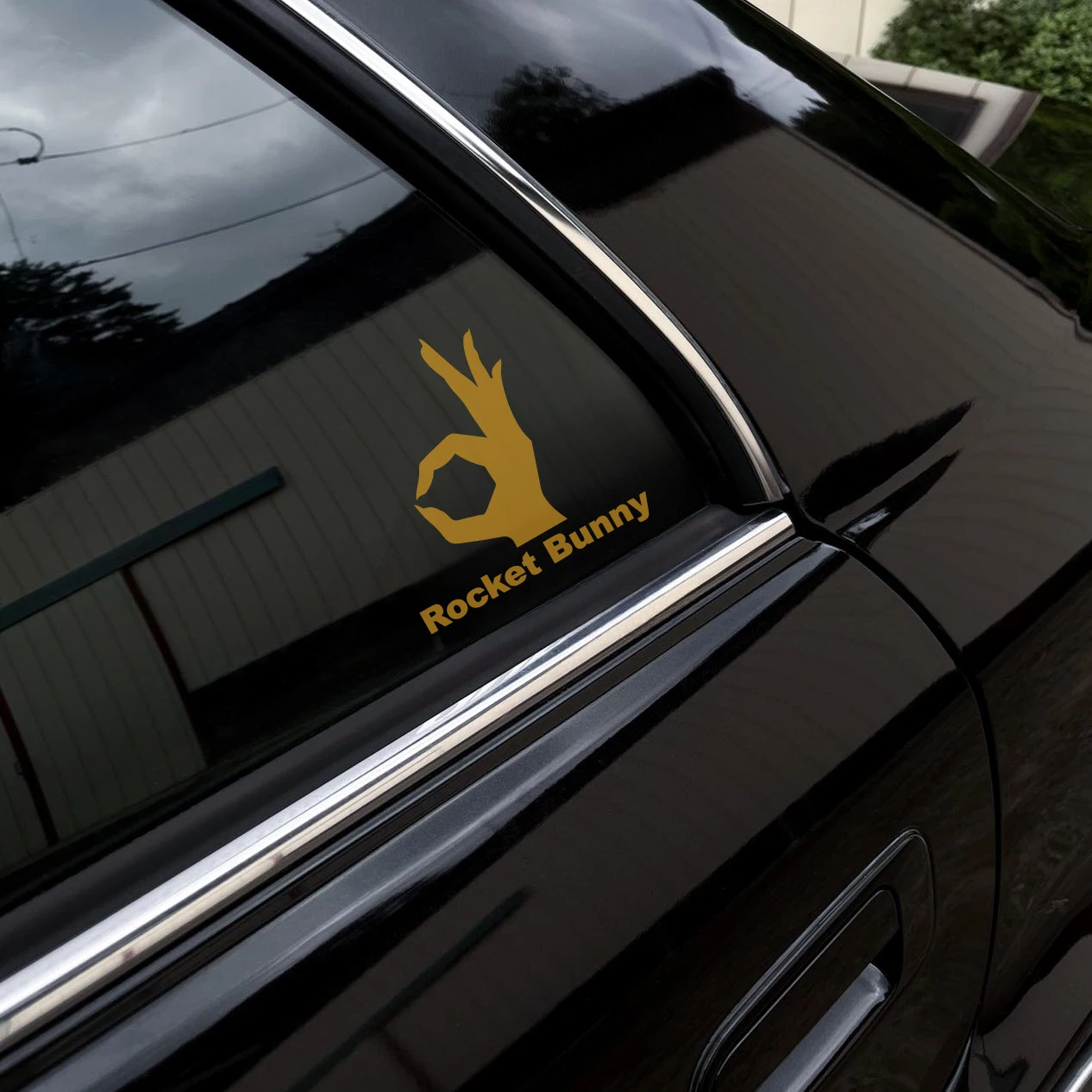 Rocket Bunny rocket rabbit wide body JDM modified car personality sticker window glass triangle window