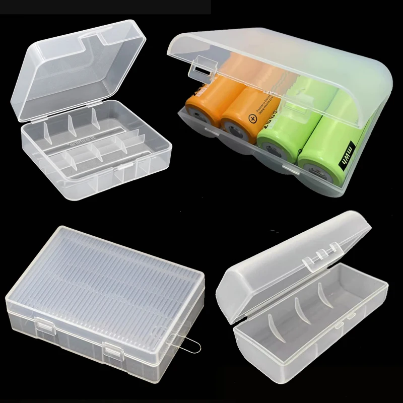 

26650 battery storage box 1 /2 /4 Pack 26650 lithium battery plastic empty box battery storage protective box transparent color