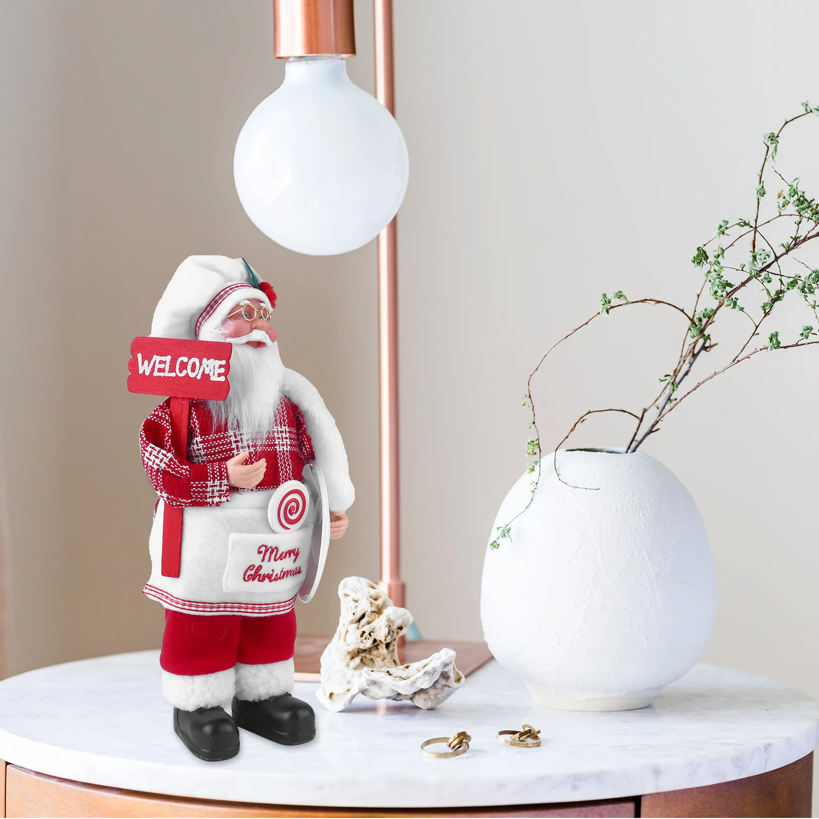 Decorazioni natalizie per chef di Babbo Natale Slitta di lusso 2023 Natale Desktop Party Ornament Festival Adorabile decorare Anziani