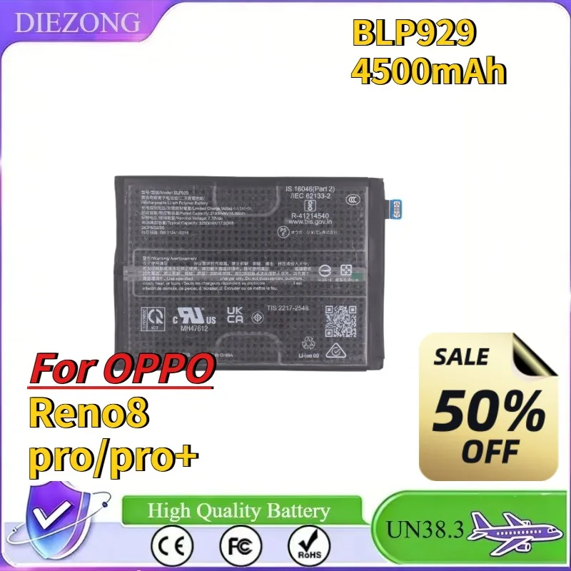 

In-stock Mobile Phone Battery BLP929 4500mAh For OPPO Reno8 pro/pro+