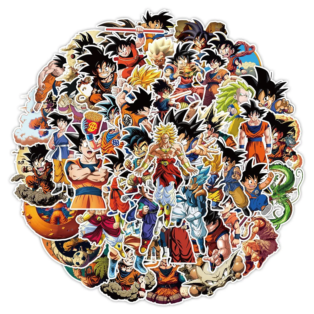 10/30/50pcs Dragon Ball Anime Son Goku Stickers Cool Cartoon Super Saiyan Graffiti Sticker Decal for Phone Kids Toy Laptop Diary