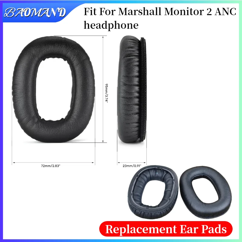 

Replacement Ear pads for Marshall Monitor 2 ANC Headphones Memory Foam Ear Cushions High Quality Earpads headset Leather