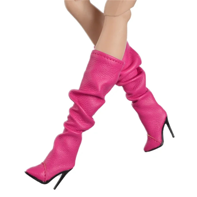 

1/6 Scale Handmade Wrinkled Shoes High Heeled Long Tube Shoes Model Gift Fit FR2 FR6.0 NU FACE DG MUSES Body