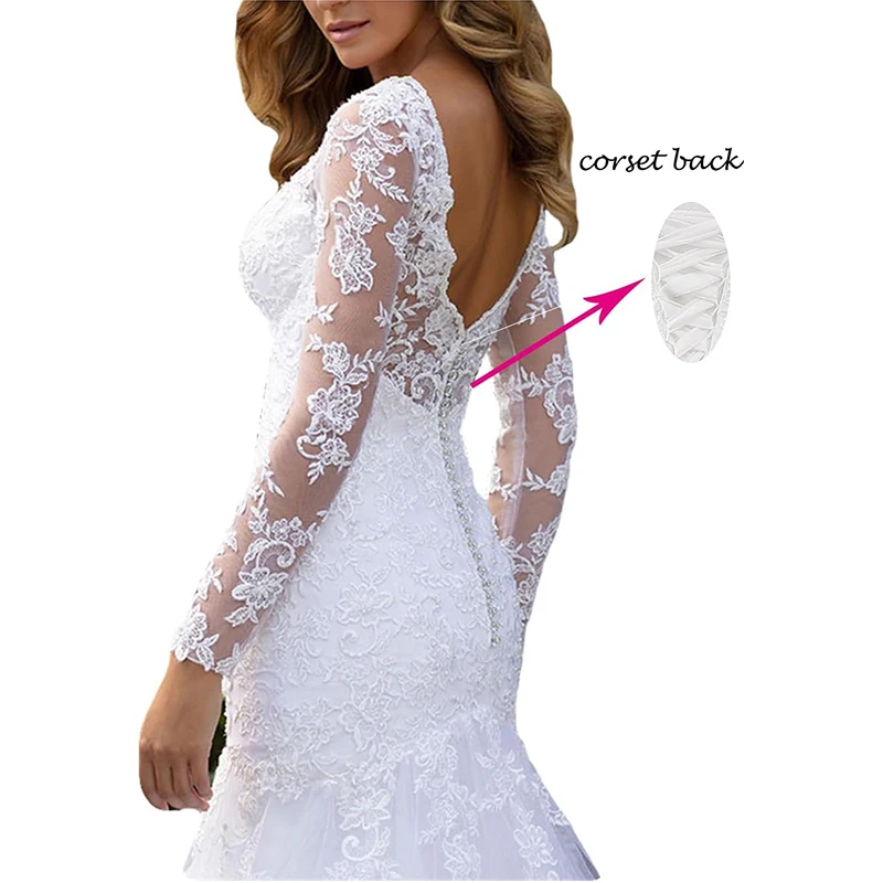 Fanciest Vestidos de novia de playa de gasa de encaje para mujer para novia 2025 con mangas vestido de novia largo