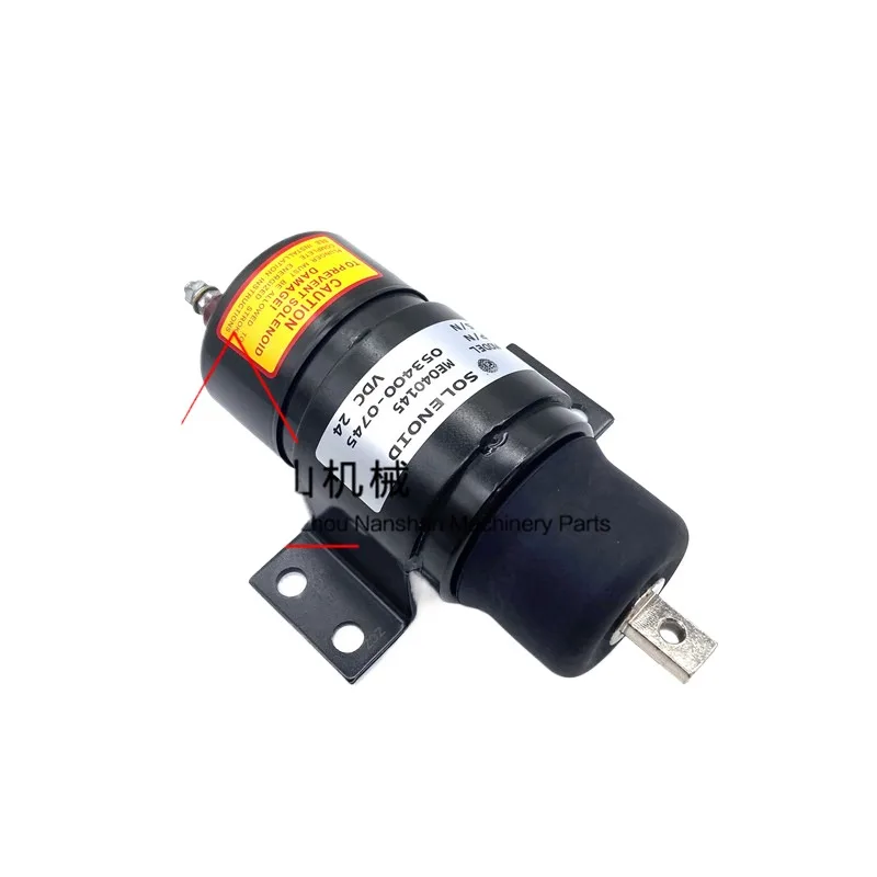 

For ME040145 flameout switch diesel generator set flameout solenoid valve 053400-0745 oil cut-off valve Excavator accessories