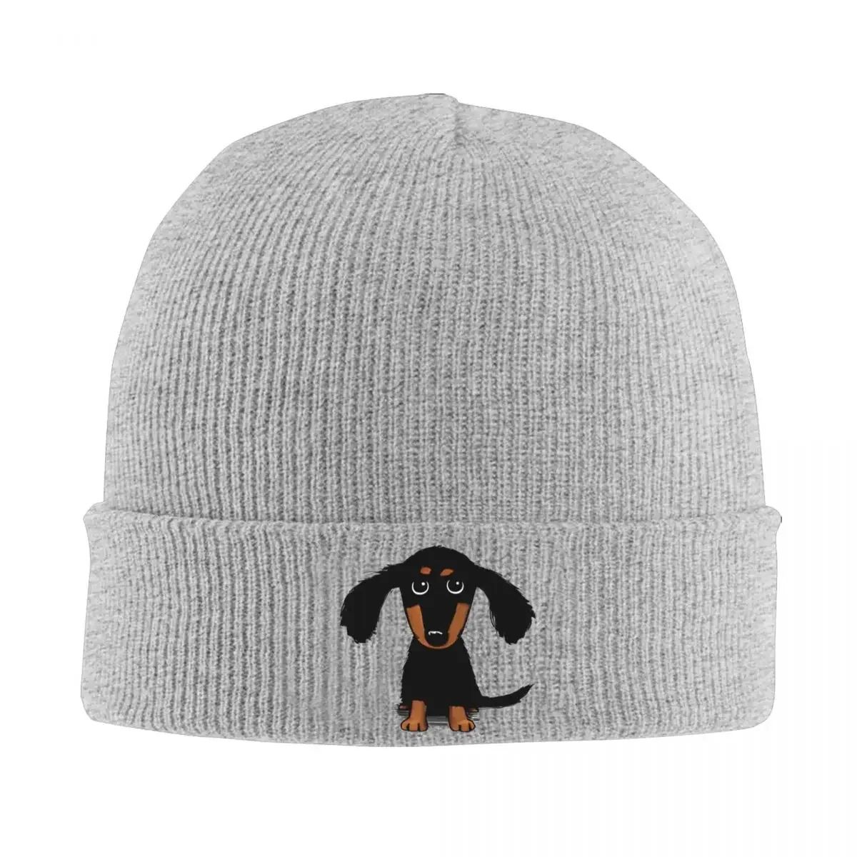 Longhaired Dachshund Dog Beanie Hats Puppy Doxie Skullies Beanies Outdoor Elastic Men Women Unisex Caps Winter Bonnet Hats Gift