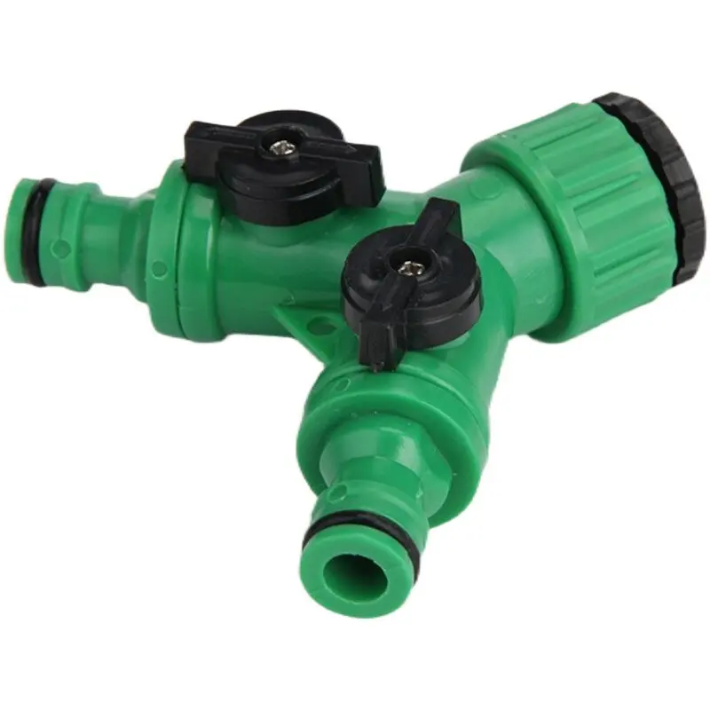 Thread 2-way Tap Hose Water Splitter Garden Tap Y Splitter Watering Fittings Adjustable Switch Joints