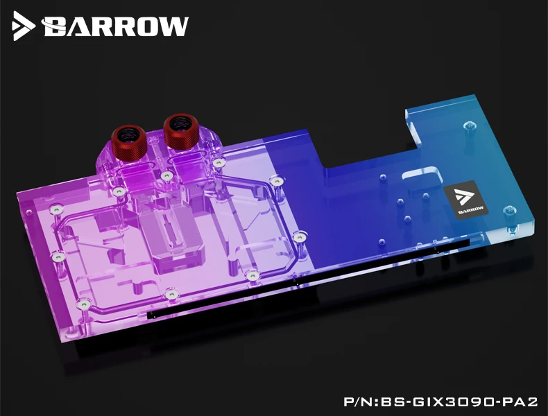 Imagem -03 - Bloco de Água de Cobre Barrow para Gigabyte-rtx Aorus 3090 3080 Xtreme Max 10g 24g Cartão Gpu de Cobertura Total Bs-gix3090-pa2