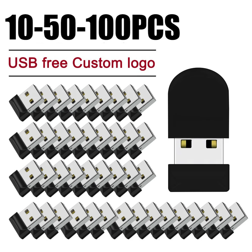 10/50/100PCS Super Mini USB Flash Drive 32GB Pen Drive 64GB Mini USB 2.0 Flash Disk 16GB 128GB Memory Pendrive Cle Stick 8gb 4gb