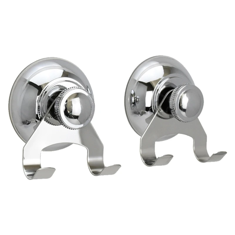 

Set of 2 Suction Cup Wall Hangers Hooks for Home Durable Suction Hooks Stainless Steel No Damage Wall Mount for Towels