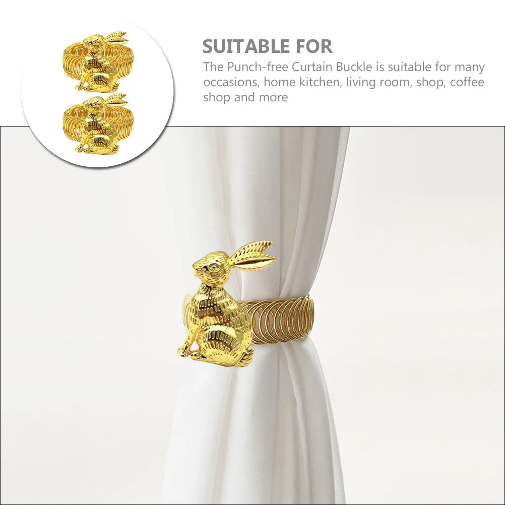 

2Pcs Easter Curtain Holdback Metal Curtain Tieback Decorative Fastener for Sheer Thick Curtains Home Decor Decorative Tie