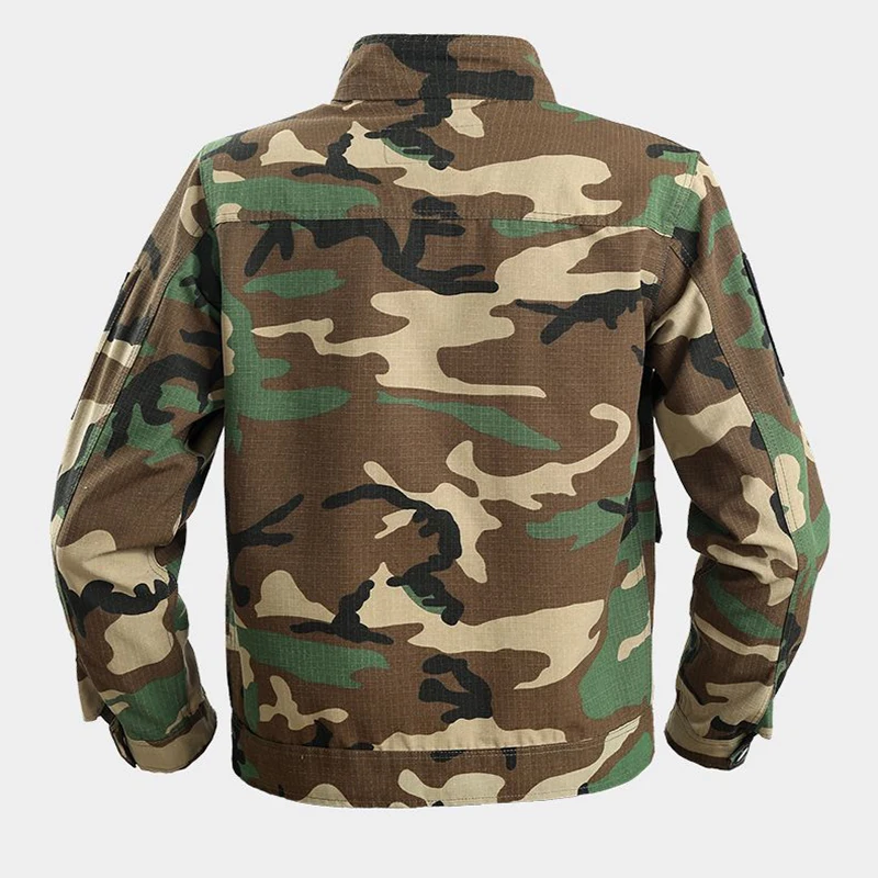 Spring And Autumn Thin Waterproof Camouflage Suit Fashion Outdoor Sports Work Suit Checker Large Pocket Antifouling Camouflage